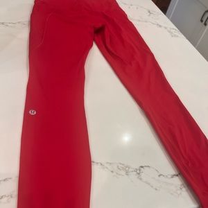 Lululemon red size 4 leggings pants